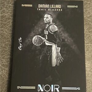 Damian Lillard Panini Noir Basketball Card 1 OF 1